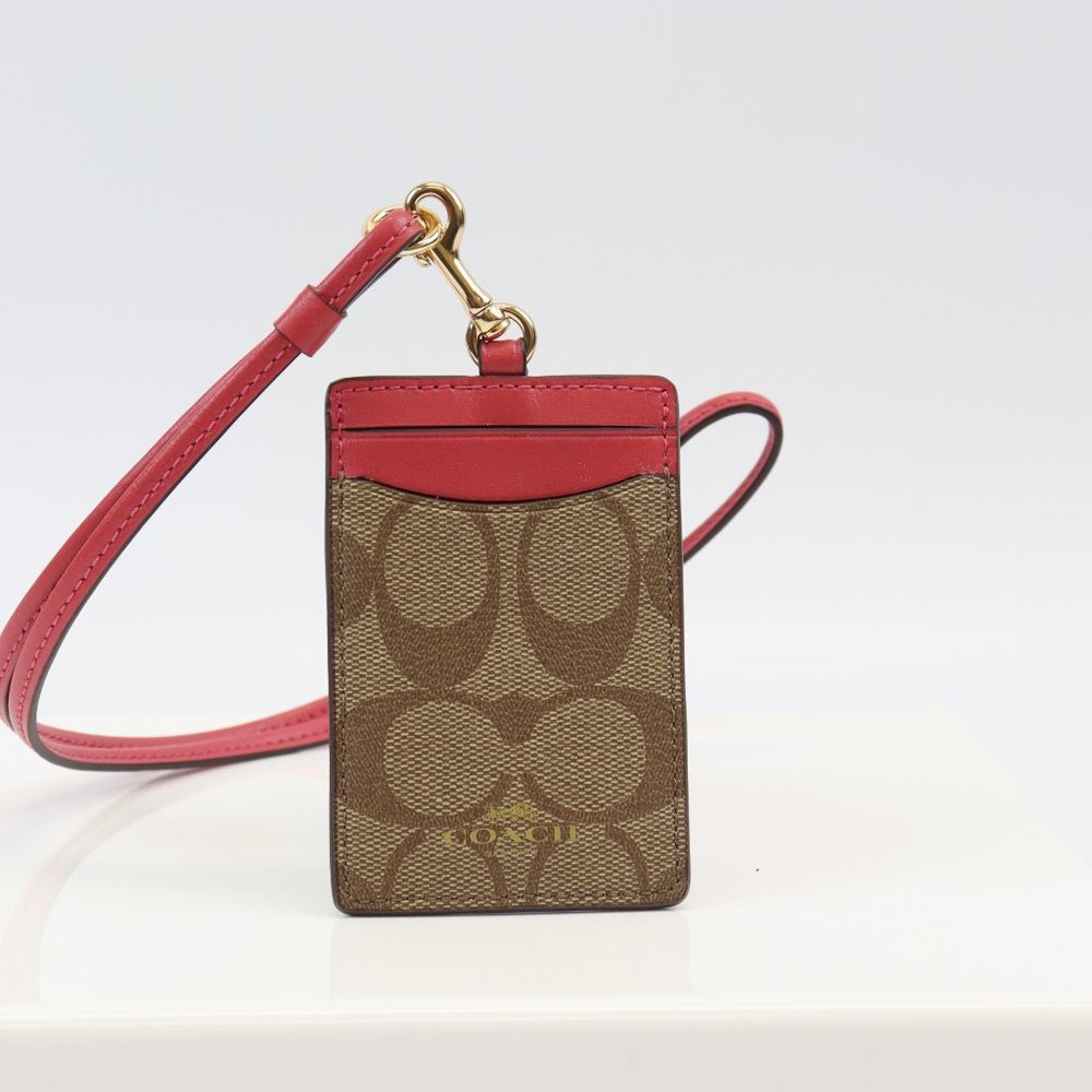 COACH 63274 ID LANYARD IN SIGNATURE CANVAS - Picture 2 of 6